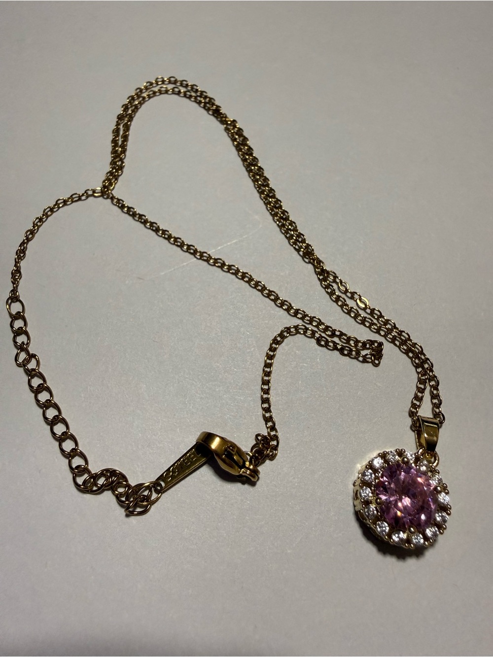 💗💎 Pink & White Diamond Pendant Necklace — $7! 💎💗 #39